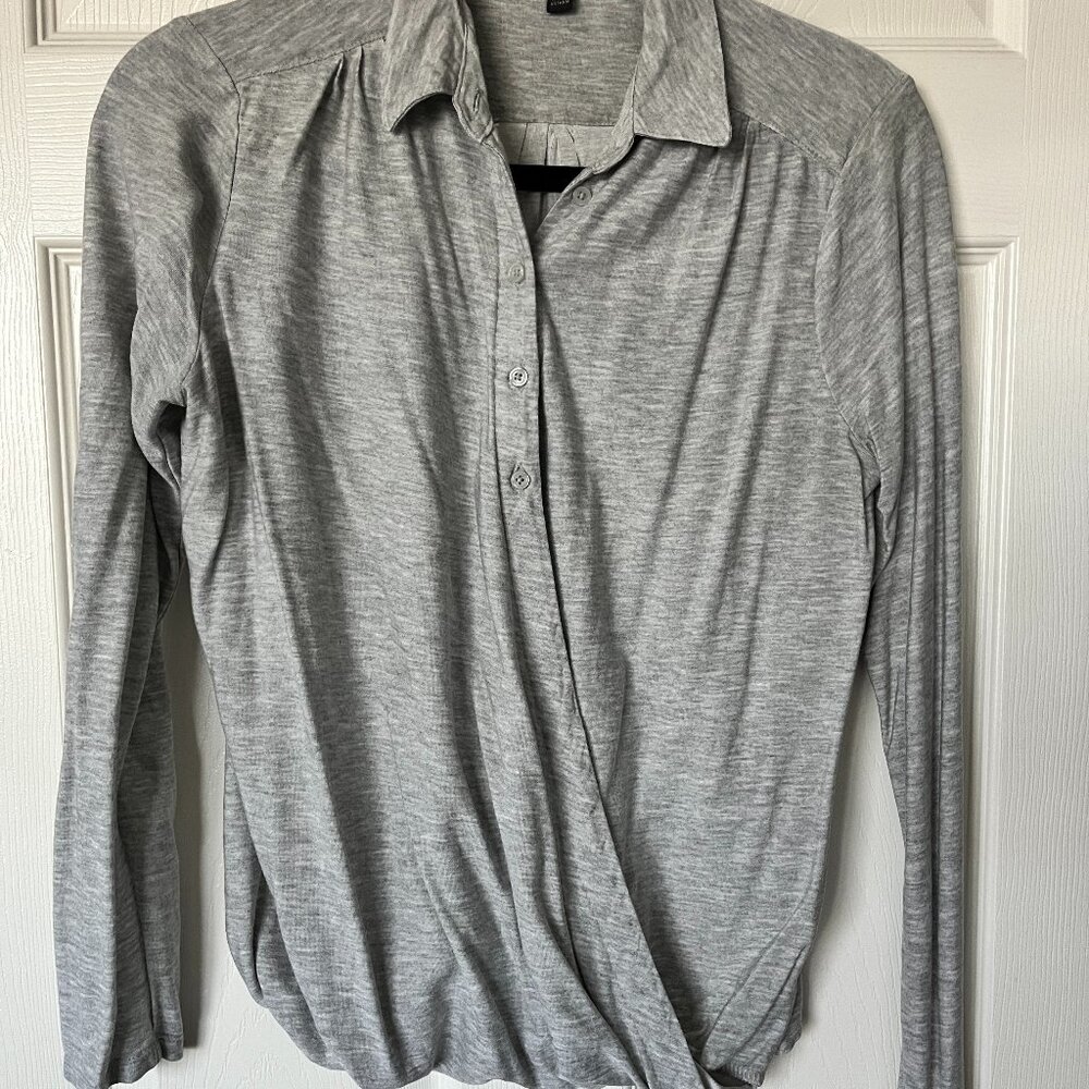 Banana Republic jersey faux-wrap top - M